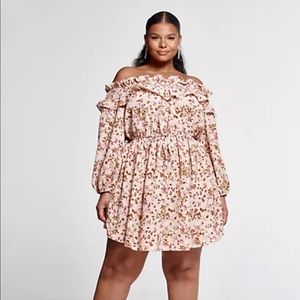 Leigh Off The Shoulder Floral Print Dress